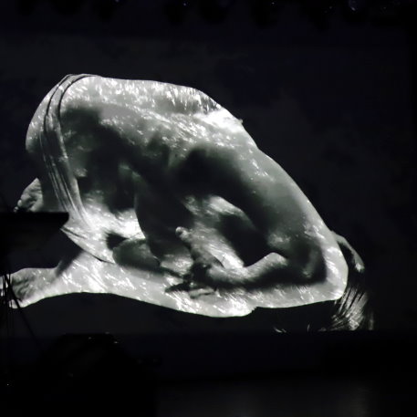 Gabriel V. Marquez (HN) with Chamaeleon (D) VJ Open Lab 35 - Panda Platforma, Berlin - 28. Januar 2024 (10).JPG